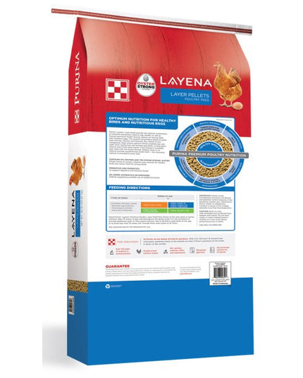 Purina Layena Poultry Feed, Pellet, 25 lb Bag