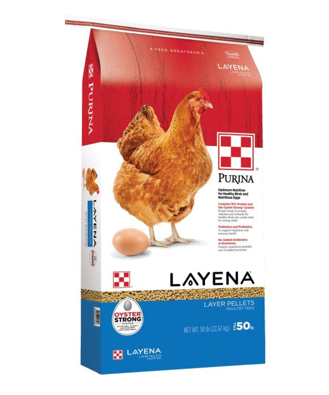 Purina, Layena Pellets Premium Poultry Feed, 50 lb