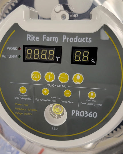 PRO 360 Rite Farm Products 21 Chicken Egg Incubator & or Optional Egg Turner Trays
