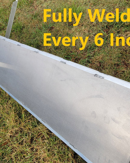 96 Inch 8 Ft Welded Aluminum Sheep & Goat V Trough Feeder with Anchors USA Made