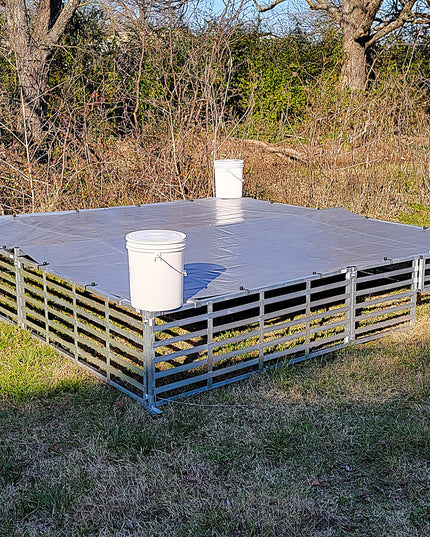 Rite Farm Products Aluminum 10'X10' Mobile Broiler Chicken Tractor Coop Poultry Meat Bird