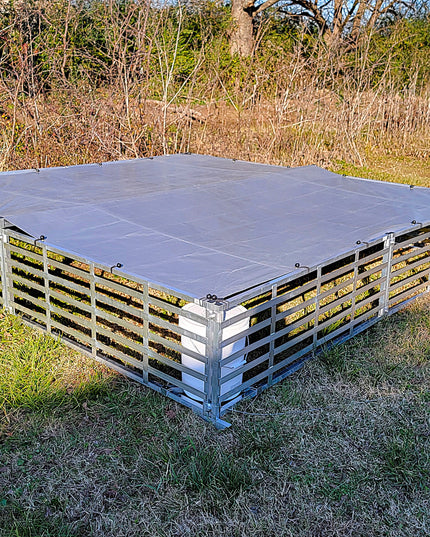 Rite Farm Products Aluminum 10'X10' Mobile Broiler Chicken Tractor Coop Poultry Meat Bird