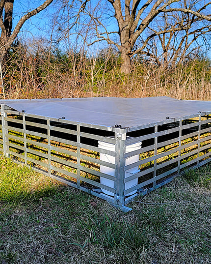 Rite Farm Products Aluminum 10'X10' Mobile Broiler Chicken Tractor Coop Poultry Meat Bird