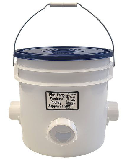 Made In the USA 22 Pound Capacity Automatic Chicken Feeder 4 Port Poultry Feeder