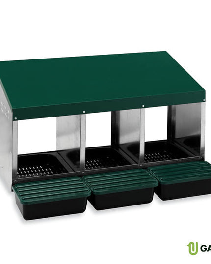 Multi-Compartment Poultry Laying Nesting Boxes with Easy-Clean Plastic Floors