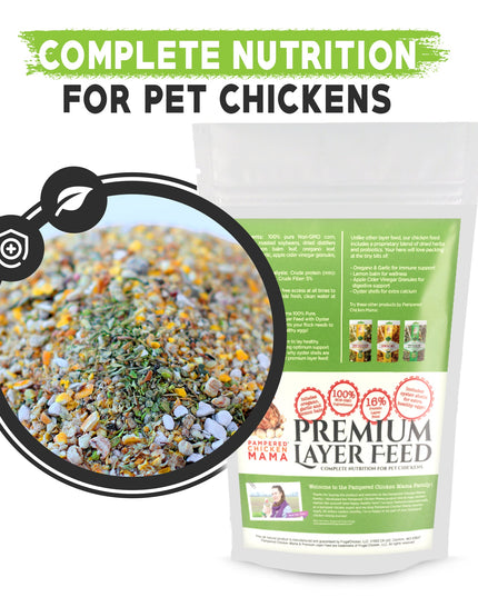 Herbal Layer Feed With Oregano & Garlic - [Oyster Shells Pre-mixed in]
