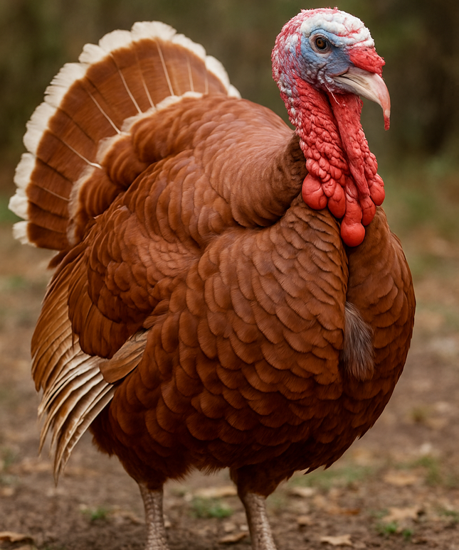 Bourbon Red Heritage Turkey Hatching Eggs (Online Only)