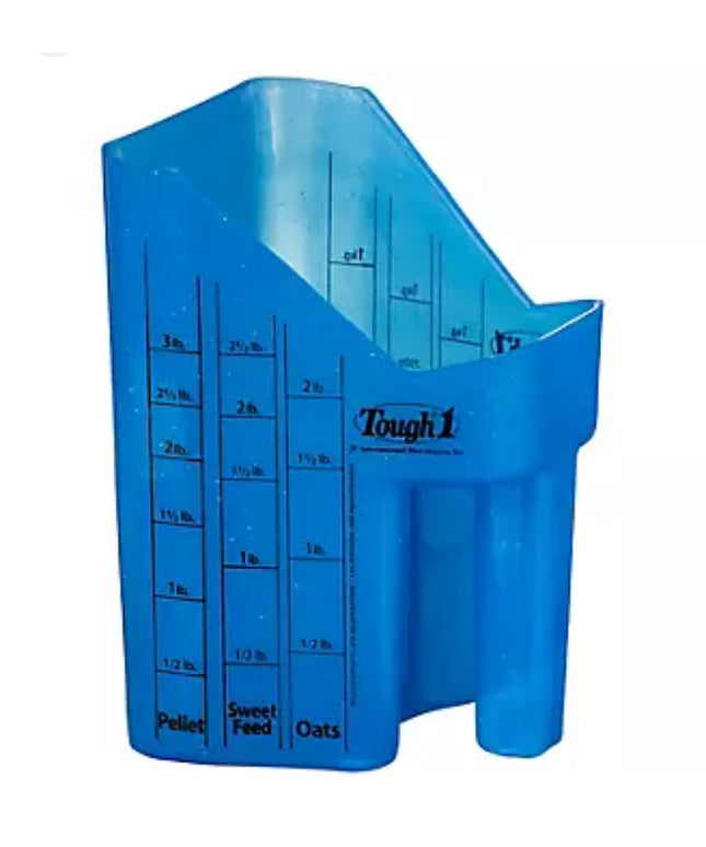 Tough1® Feed Scoop with Measurements – Blue