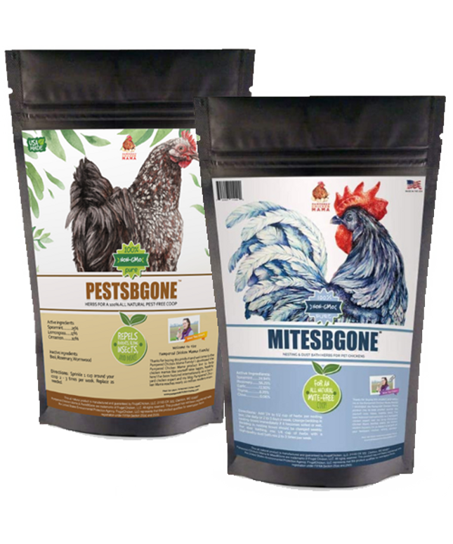 MitesBGone & PestsBGone Coop Herbs Bundle - 2 Blends In Bundle To Repel Pests