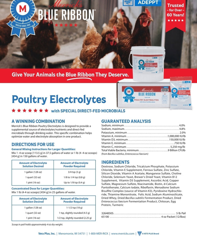 Merrick's Blue Ribbon Poultry Electrolytes