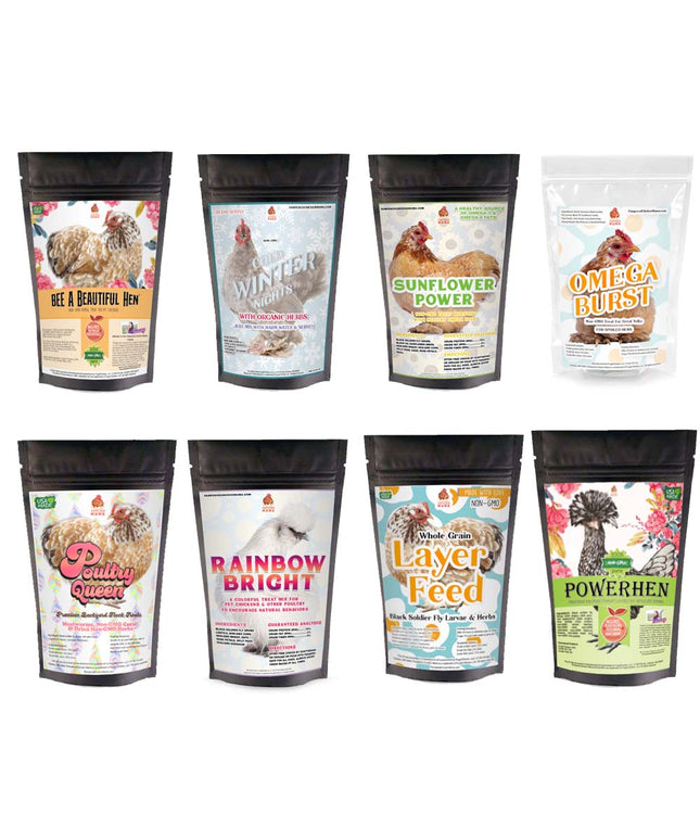 Chicken Treat Sampler Bundle - 8 Different Treats In One Box! (10 Pounds Total)