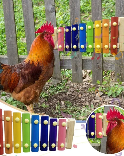 Wooden Xylophone Toy For Chicken Coop Enrichment