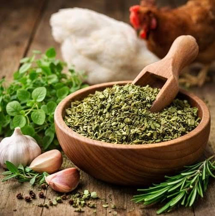 Poultry Nesting Herbs, Includes Oregano, Basil, Red Pepper Flakes, Garlic, Rosemary, Lavender, and More! 8oz, 16oz, 32oz