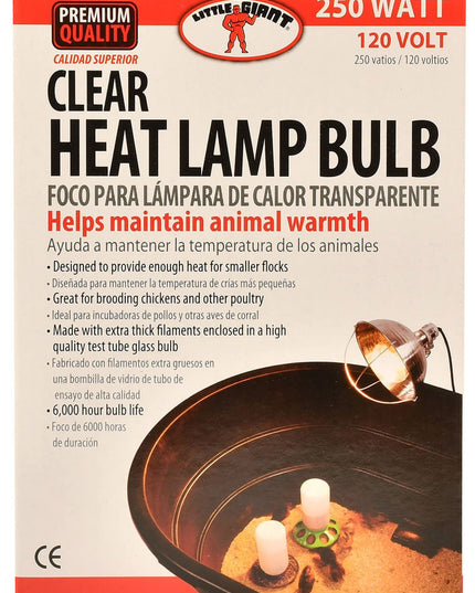 Clamp-On Brooder Heat Lamp for Chicks & Poultry - Compatible with 250W Red & Clear Heat Bulbs
