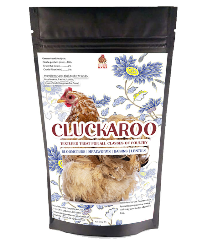 CLUCKAROO Textured Herbal & Dried Insect Treat For Pet Chickens