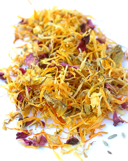 Happy Tummy Herbal Treat & Coop Herbs For Pet Chickens With Spearmint, Dill, Roses, Calendula, & Fenugreek