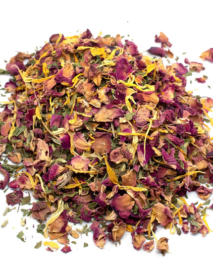 Happy Tummy Herbal Treat & Coop Herbs For Pet Chickens With Spearmint, Dill, Roses, Calendula, & Fenugreek