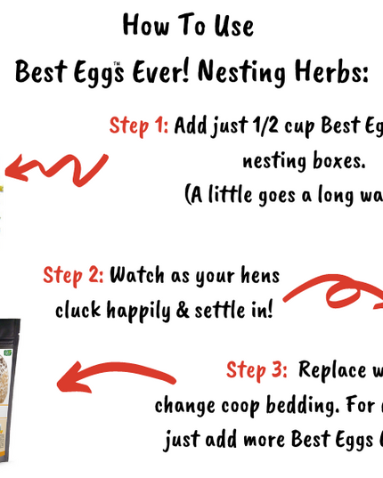 Best Eggs Ever! Nesting Herbs (Chamomile, Roses, Lavender, Cornflowers, & Calendula) For Pet Chickens