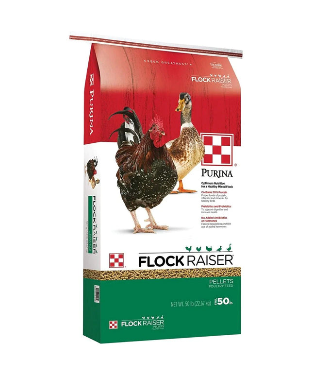 Purina Flock Raiser Pellet Poultry Feed, 50 lb. Bag