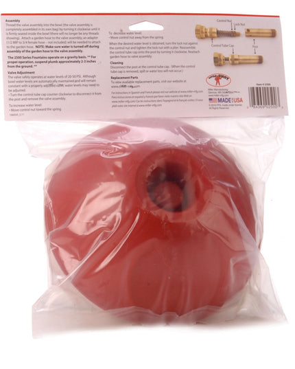 Little Giant Automatic Poultry & Chick Fountain – Continuous Flow Chicken & Game Bird Waterer with Brass Valve