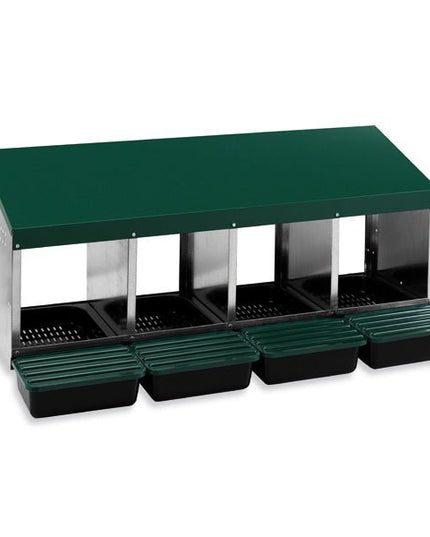 Multi-Compartment Poultry Laying Nesting Boxes with Easy-Clean Plastic Floors