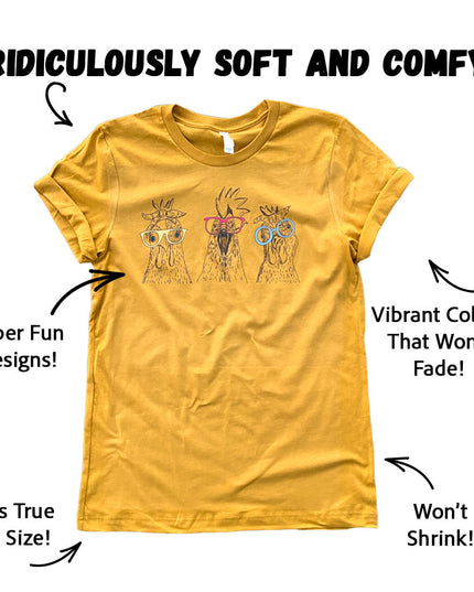 Chicken Glasses - T-Shirt