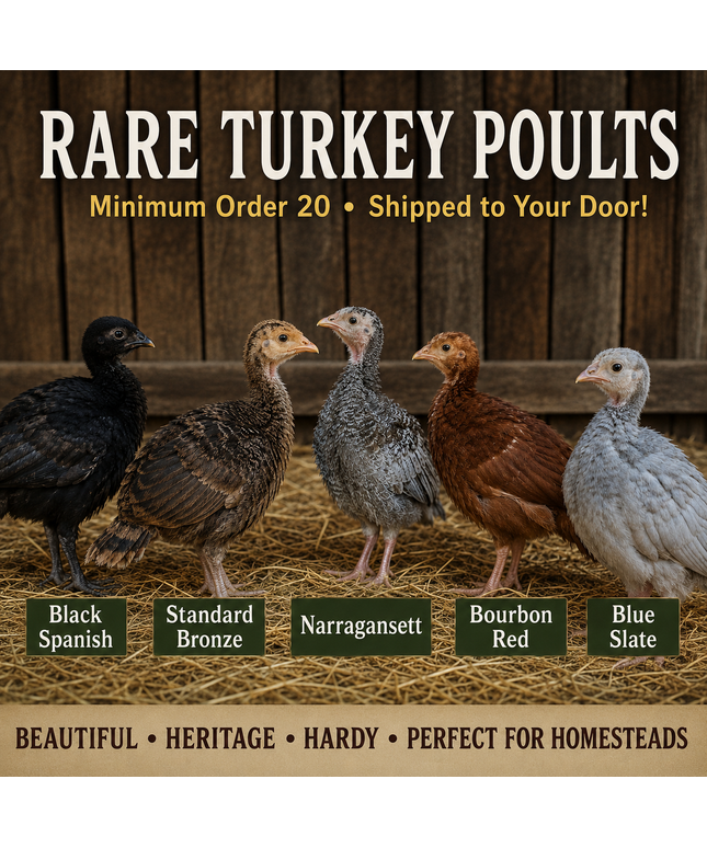 Rare Turkey Poults (Online Only)