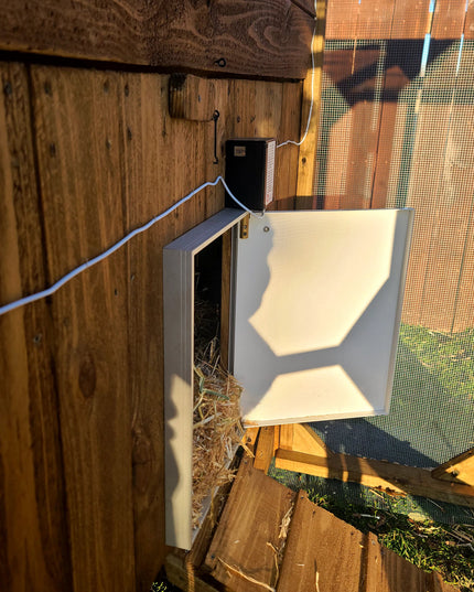 Premium Solar Chicken Coop Door with Battery Backup