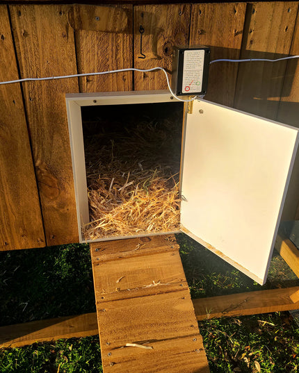 Premium Solar Chicken Coop Door with Battery Backup