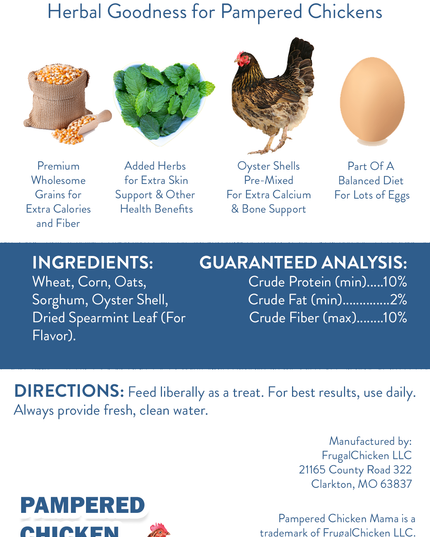 Premium Chicken Scratch With Herbs To Encourage Positive Behaviors